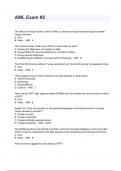  AML Exam #2 Questions And Answers 