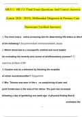 NR511 &sol; NR 511 Final Exam Q & A &lpar;Latest 2024 &sol; 2025&rpar;&colon; Differential Diagnosis & Primary Care Practicum &lpar;Verified Answers&rpar;