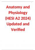 HESI A2 Anatomy and Physiology Updated and Verified 2024 
