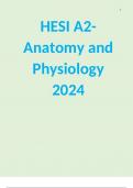 HESI A2 Anatomy and Physiology Latest  Test Bank 2024