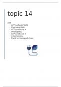 Eduquas (England) A level biology paper 1: Importance of ATP 