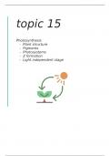 Eduquas (England) A-level biology Paper 1: Photosynthesis 