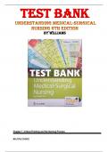 TEST BANK FOR  UNDERSTANDING MEDICAL-SURGICAL NURSING 6TH EDITION  BY WILLIAMS