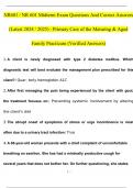NR601 &sol; NR 601 Midterm Exam Qs & Ans &lpar;Latest 2024 &sol; 2025&rpar; &colon; Primary Care of the Maturing & Aged Family Practicum &lpar;Verified Answers&rpar;