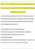 NR511 / NR 511 Midterm Exam Study Guide Qs & Ans (Latest 2024 / 2025): Differential Diagnosis & Primary Care Practicum (Verified 200 Qs & Ans with Rationales)