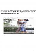 Test Bank For Aging and society A Canadian Perspectives 7th Edition (Novak, 2024) All Chapters Covered | Newly Updated Complete Guide A+.