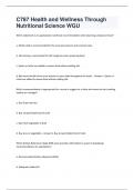 C787 Health and Wellness Through Nutritional Science WGU Questions and Answers&lpar;A&plus; Solution guide&rpar; 2024 update