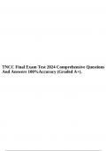 TNCC Final Exam Test 2024 Comprehensive Questions And Answers 100%Accuracy (Graded A+).