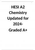 HESI A2 Chemistry Test Bank 2024