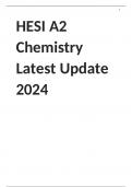 HESI A2 Chemistry Latest Update 2024 REAL EXAM