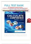 FULL TEST BANK For Calculate with Confidence 8th Edition by Deborah C. Morris RN BSN MA LNC (Author) Latest Update Graded A+.      