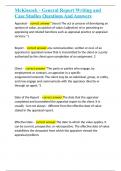 McKissock - General Report Writing and Case Studies Questions And Answers