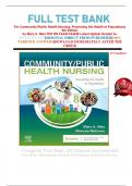 FULL TEST BANK For Community/Public Health Nursing: Promoting the Health of Populations 8th Edition by Mary A. Nies PhD RN FAAN FAAHB Latest Update Graded A+      