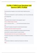 NAPRx CNPR Exam Questions and Answers 100&percnt; Verified