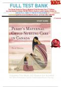       FULL TEST BANK For Study Guide for Perry's Maternal Child Nursing Care 3rd Edition by Lisa Keenan-Lindsay RN MN PNC(C) (Author) Latest update Graded A+      