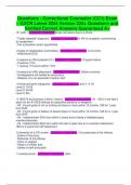 Questions - Correctional Counselor &lpar;CC1&rpar; Exam &ndash; CDCR Latest 2024 Version 225&plus; Questions and Verified Correct Answers Guaranteed A&plus;