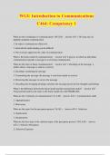 WGU Introduction to Communications C464&colon; Competency 1