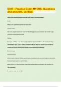 D317 - Practice Exam MYERS&comma; Questions  and answers&comma; Verified&period;LATEST EXAM PREDICTION PAPER FOR 2024&sol;25&period; APPROVED&period;