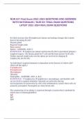 NUR-631 Final Exam 2022-2024 QUESTIONS AND ANSWERS WITH RATIONALES &sol; NUR 631 FINAL EXAM QUESTIONS LATEST 2022-2024 REAL EXAM QUESTIONS