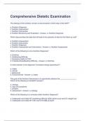 Comprehensive Dietetic Examination Exam Questions and Answers -Graded A