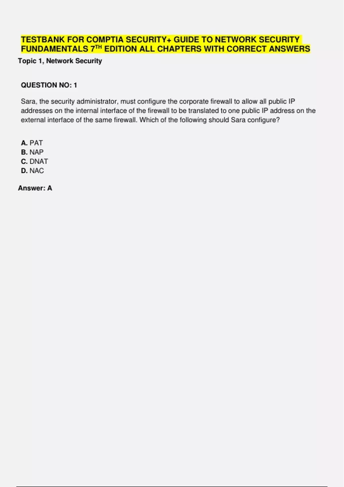 CompTIA Security+ Guide to Network Security Fundamentals – 7th Edition ...