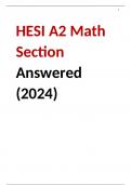 HESI A2 Math Section Answered (2024)