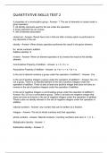 QUANTITATIVE SKILLS TEST 2