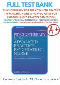 Test Bank Psychotherapy For Advanced Practice Psychiatric Nurse, 3rd Ed: A How-To Guide for Evidence- Based Practice 2rd Ed Ch 1-20 By wheeler 