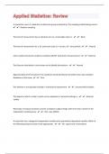 Applied Statistics&colon; 80 Review Questions with 100&percnt; Correct Answers &vert; Verified &vert; Latest Update