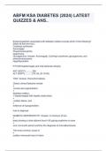 ABFM KSA DIABETES &lpar;2024&rpar; LATEST QUIZZES & ANS&period;&period;