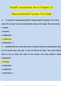 Health Assessment Jarvis Chapter 23 Musculoskeletal System Test bank