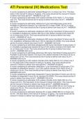 ATI Parenteral &lpar;IV&rpar; Medications Test
