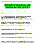 DaVita PCT Final Exam with  Complete Solution 2024/2025  Graded A+