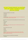 ATI TEAS 7 &ndash; Science & Biology Section&colon; 100 Questions with Verified Correct Answers &lpar;A&plus; Grade Version&rpar;