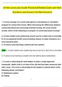 ATI RN Community Health Proctored Retake Exam with NGN with Questions and Answers &lpar;2024 &sol; 2025&rpar; &lpar;Verified Answers&rpar;