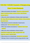 NUR 2063 NUR2063 Essentials of Pathophysiology Exam 2 (Latest 2024) Rasmussen | Questions with 100% Correct Answers | Verified | Updated 2024