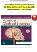TEST BANK For Anatomy of Orofacial Structures, 9th Edition 2024 by Richard W. Brand, Verified Chapters 1 - 36, Complete Newest Version