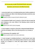 ATI Community Health Proctored Exam with NGN   Questions and Answers 2024 &sol; 2025 &vert; 100&percnt; Verified Answers