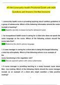 ATI RN Community Health Proctored Exam with NGN  Questions and Answers 2024 &sol; 2025 &vert; 100&percnt; Verified Answers