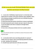 ATI RN Community Health Proctored Retake Exam with NGN  Questions and Answers 2024 &sol; 2025 &vert; 100&percnt; Verified Answers
