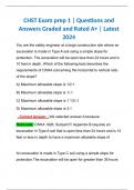 CHST Exam prep 1 &vert; Questions and Answers Graded and Rated A&plus; &vert; Latest 2024