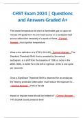 CHST Exam 2024 &vert; Questions and Answers Graded A&plus;