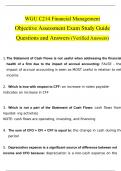 WGU C214 Financial Management Objective Assessment Exam Study Guide Latest Questions and Answers (2024 / 2025) (Verified Answers)