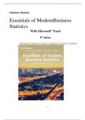 Solutions Manual:  Essentials of Modern Business Statistics With Microsoft Excel 8th edition  by David R. Anderson latest edition 2024