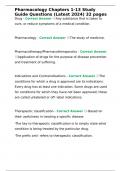 Pharmacology Chapters 1-13 Study Guide Questions &lpar;Latest 2024&rpar; 32 pages 