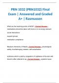 PRN 1032 (PRN1032) Final Exam | Answered and Graded A+ | Rasmussen