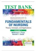 Test Bank For Fundamentals of Nursing Theory Concepts and Applications 4th Edition By Judith M Wilkinson ISBN: 9780803676862 Chapter 1-10| Complete Guide A+