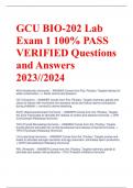 UPDATED 2024 GCU BIO-202 Lab Exam 1 100% PASS VERIFIED Questions and Answers 2023//2024