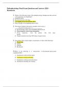 Pathophysiology Final Exam Questions and Answers 2024 - Rasmussen