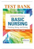 Test Bank for Davis Advantage Basic Nursing: Thinking, Doing, and Caring 3rd Edition By Leslie S. Treas; ISBN: 9781719642071 Chapter 1-41| Complete Guide A+ .
